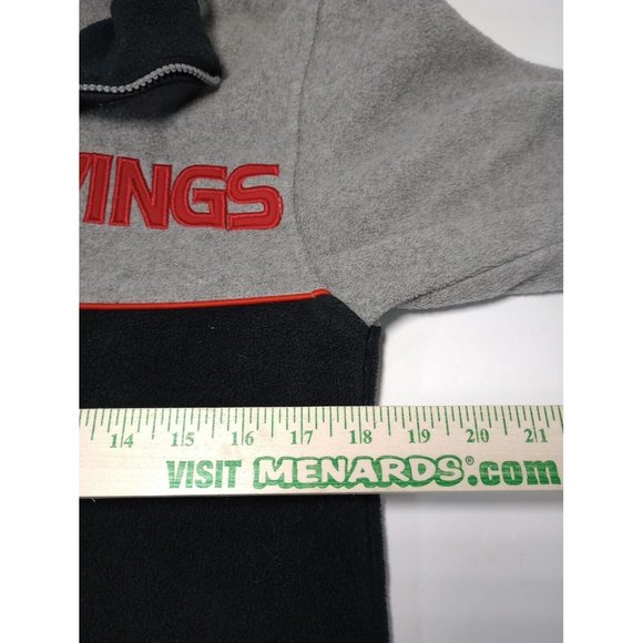 Detroit Red Wings Grey Black Fleece Full Zip Jacket Men's Small NHL - Picture 4 of 8